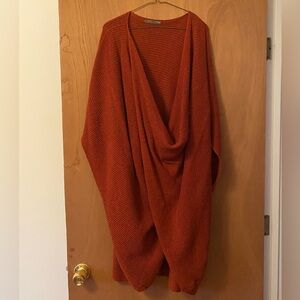 One size long orange sweater